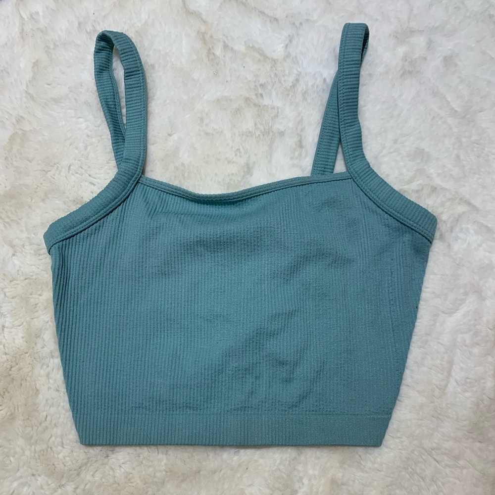 Blue crop top